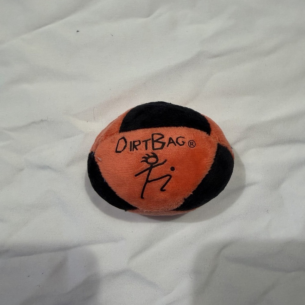 DirtBag Hacky Sack Footbag Peach Black Plush Freestyle Foot Bag NEW